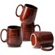 thumbnail image 1 of Juego de 4 tazas de café cerámicas rojas de 355 ml HASENSE, 1 of 7