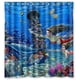 thumbnail image 1 of Cortina de ducha con diseño de mar azul profundo, juego de cortinas de baño con ganchos, tamaño 60 x 72 pulgadas, 1 of 3