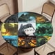 thumbnail image 5 of Titanes del Pacífico-theme Fitted Round Tablecloths Elastic Edged Table Covers Waterproof Table Cloth for Kitchen Holiday Party Tables Decor 120cm, 5 of 6