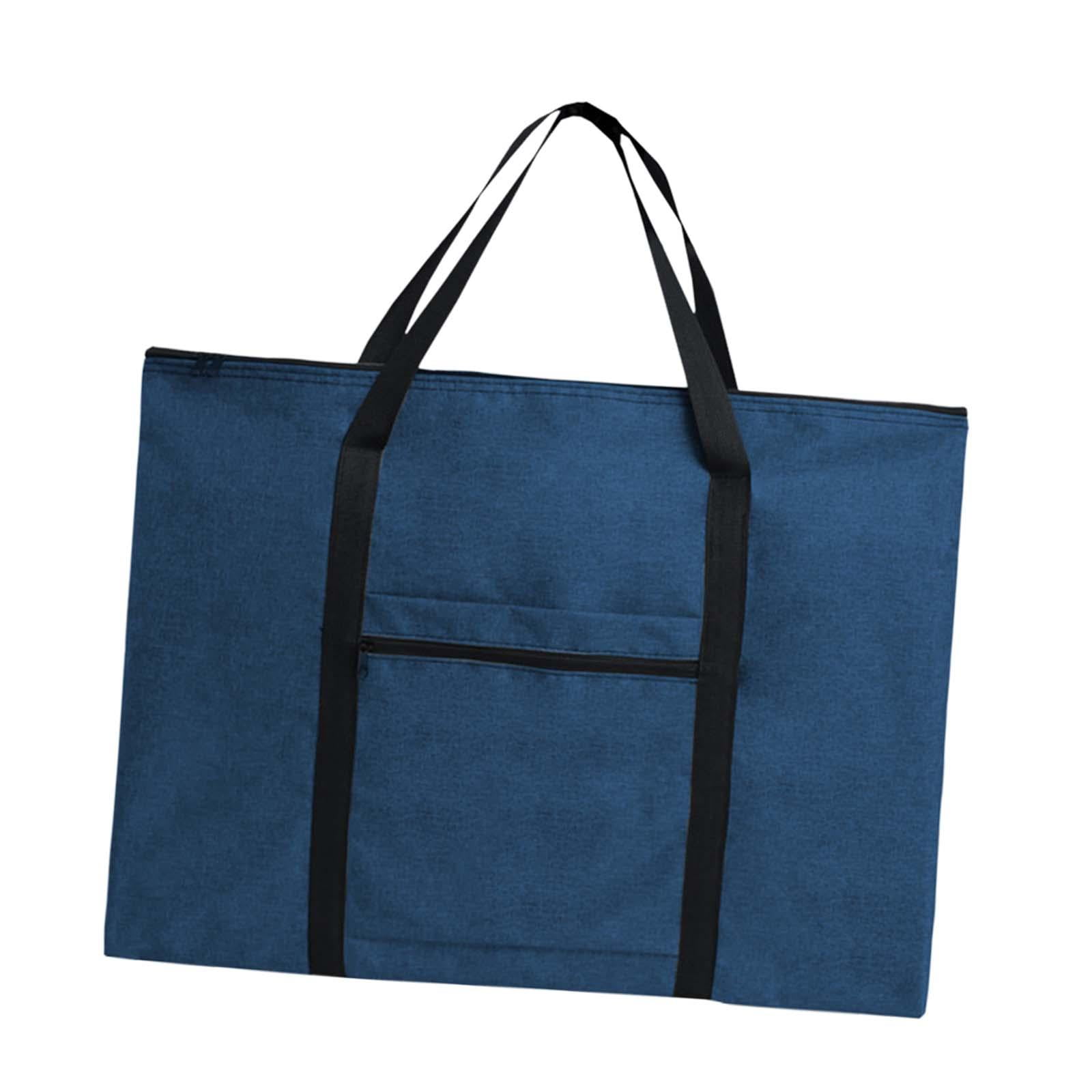 Ioensy - Bolsa De Mano Para Portafolios De Arte, Organizador De Archivos Para Acuarela, Bolígrafo, Póster, Organización, Azul Marino 4k A Two