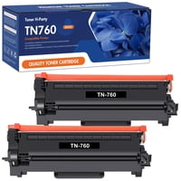 Toner H-Party - Tóner De Tóner H-Party Tn760 Tn730 Para Impresora Brother, Paquete De 2