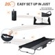 thumbnail image 2 of Catre de Camping TIMBER RIDGE de Aluminio Plegable Paquete de 2 Negro, 2 of 8