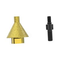 Ioensy - Broca De Biselado De Diamante Para Azulejos, Cono De Diamante, Para Granito, Piedra Y Cerámica, 38 Mm, Con Orificio