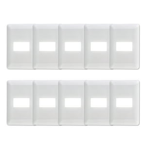 Genérico - Pack 10 Placa Simple Con Soporte Blanco