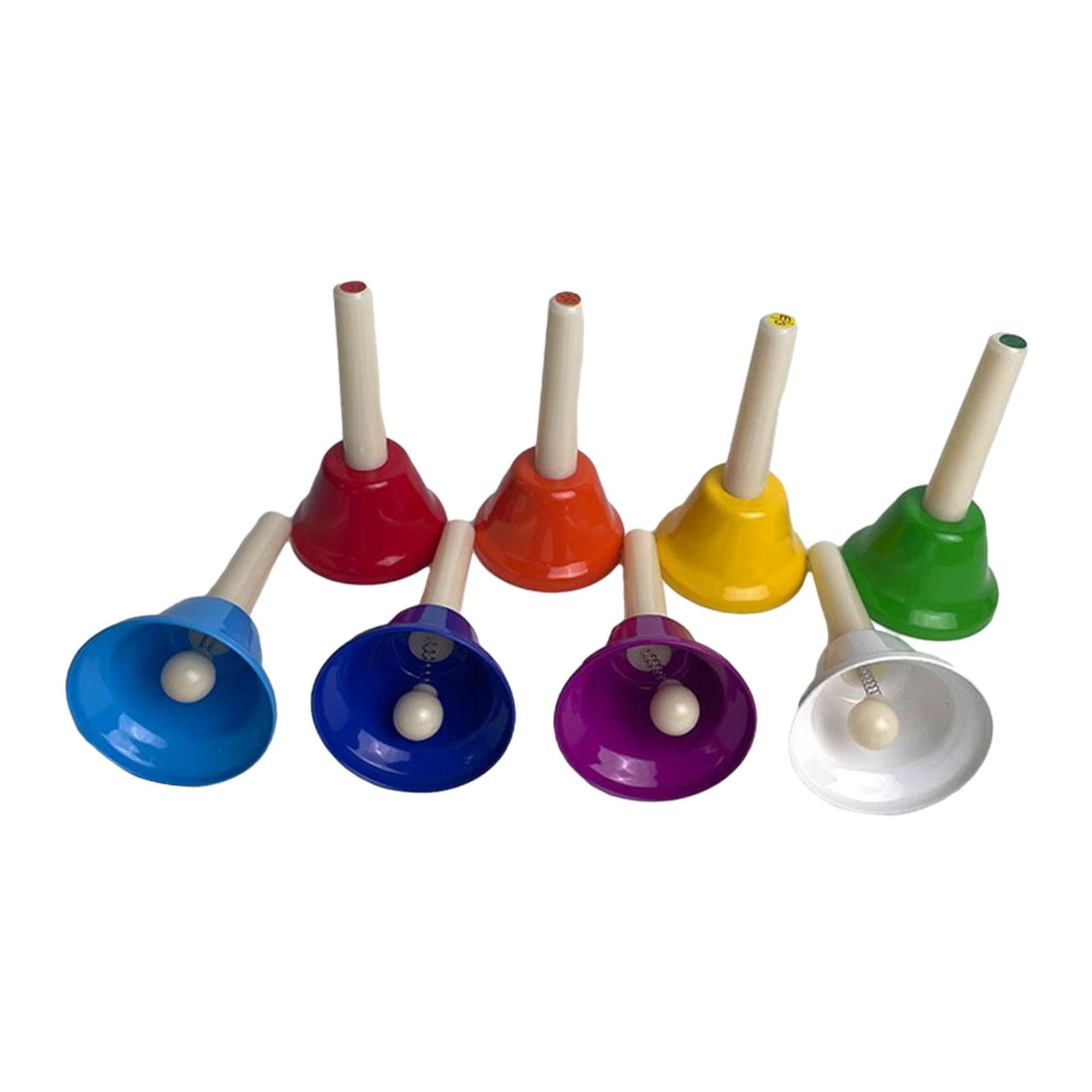 Magideal - 8 Uds Campanas De Mano Campanas De Metal Diatónicas, Campanas De Percusión De Mano Coloridas, Campanas De Mano Coloridas Instrumento Musical Para Boda
