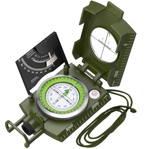 Compass Proster IP65 de supervivencia para senderismo con clinómetro y bolsa de transporte