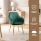 thumbnail image 3 of Pack 2 Poltronas Base Dorada Velvet Lux Verde, 3 of 8