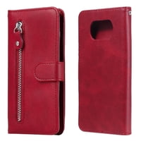 Gangxun - Funda Con Cremallera Para Xiaomi Poco X3/X3 Pro 5G, Carcasa Cartera De Cuero Pu Con Soporte Y Tarjetero