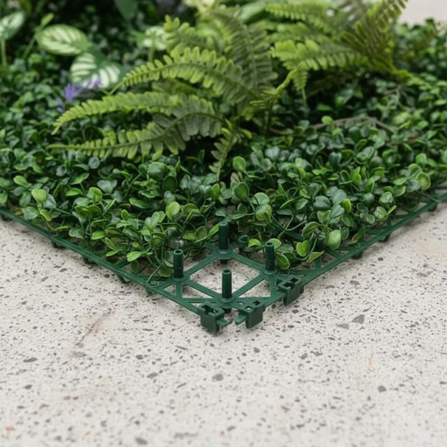 Arbusto Real - Jardín Muro Vertical Artificial B Palmeta Plantas 60x40 Cm Verde Mediano