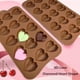 thumbnail image 2 of Paquete de 2 moldes para hornear con forma de corazón de diamante, antiadherentes, pequeños moldes de silicona con forma de corazón de 15 cavidades para chocolate, dulces, mini pasteles, jabón, cubito, 2 of 7
