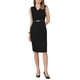 thumbnail image 1 of INSPIRE CHIC Vestido de Funeral sin Mangas para Mujer 2026 Vestido de Oficina con Cuello en V y Cinturón 2XL Negro, 1 of 5