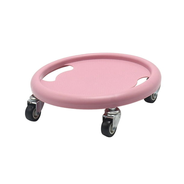 Disco de Rodillo de Entrenamiento Abdominal, Rueda de Músculo Abdominal, Rodillo de Ruedas de Fitness de Rotación Antideslizante 360, Discos Deslizant Rosa