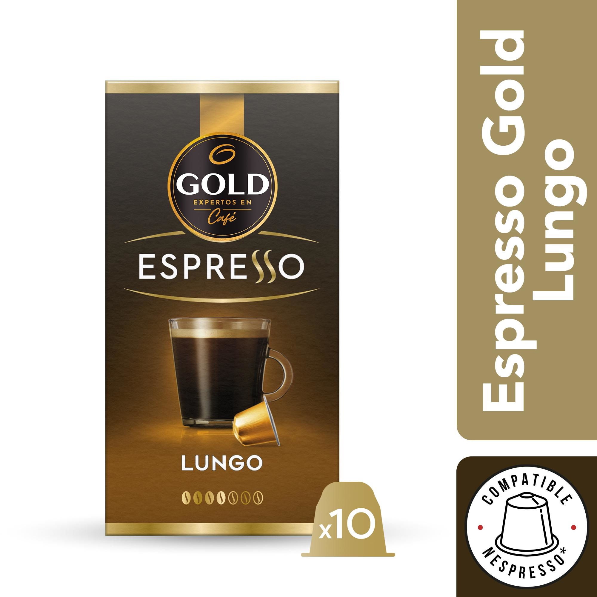 Capsulas Café Espresso Lungo Compatible Con Nespresso 10 un Gold