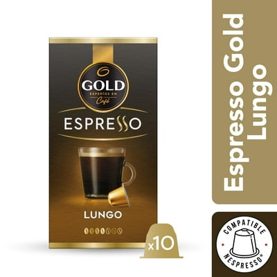 Capsulas Café Espresso Lungo Compatible Con Nespresso 10 Un Gold