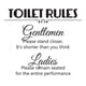 thumbnail image 1 of Decomural Toilet Rules Ladies And Gents WS-41014, 1 of 2