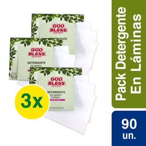 Godbless - Pack X 3 Detergentes En Láminas