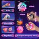 thumbnail image 2 of Supovil Paquete de 48 pelotas antiestrés 3D luminosas y que brillan en la oscuridad, 2 of 8