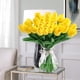 thumbnail image 3 of Xiao Hua 20 Piezas de Tulipanes Simulados, Tacto Realista, 13 Pulgadas, Tulipanes Simulados Sueltos, Adecuados para Decoración de Mesa, Ramos de Boda en Casa, etc., Amarillo, 3 of 4