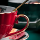 thumbnail image 2 of Juego de tazas de porcelana con platillos y cucharas 8 oz..., 2 of 3