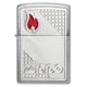 thumbnail image 2 of Mechero de bolsillo Zippo Tiles con diseño de emblema en cromo cepillado, 2 of 6