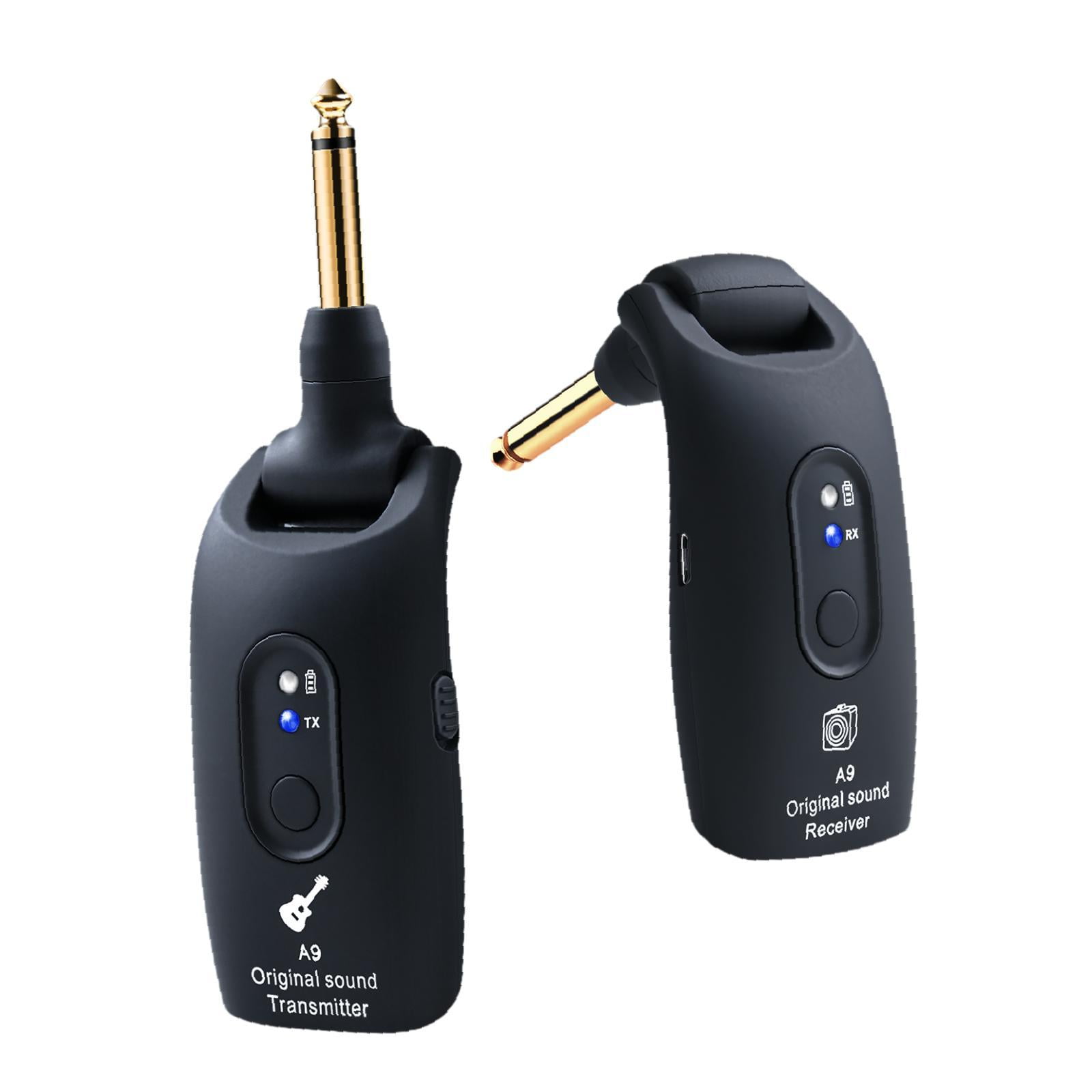 Bothyi - 2x Audio Transmisor Receptor Equipo De Música Para Batería Electrónica Tarjeta De Sonido Negro