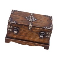 Magideal - Caja De Almacenamiento Retro, Caja De Madera Decorativa, Colección Versátil, Recuerdos De Decoración Del Hogar Con Cerradura Y Organizador De Llaves,