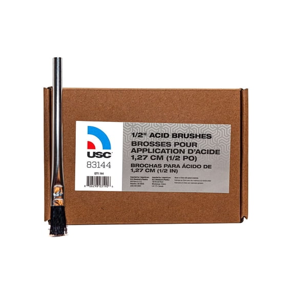 Brochas Ácidas Desechables UCS 83144 144 pzas 1/2" para Pegamento