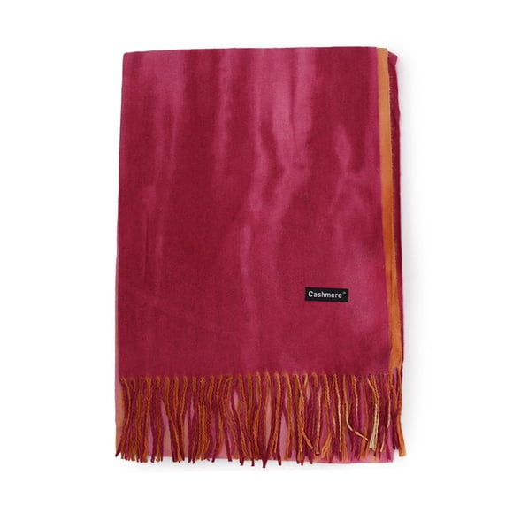 Bufanda Degradada Multicolor Tipo Cashmere Suave Con Flecos Chocolate Talla Única