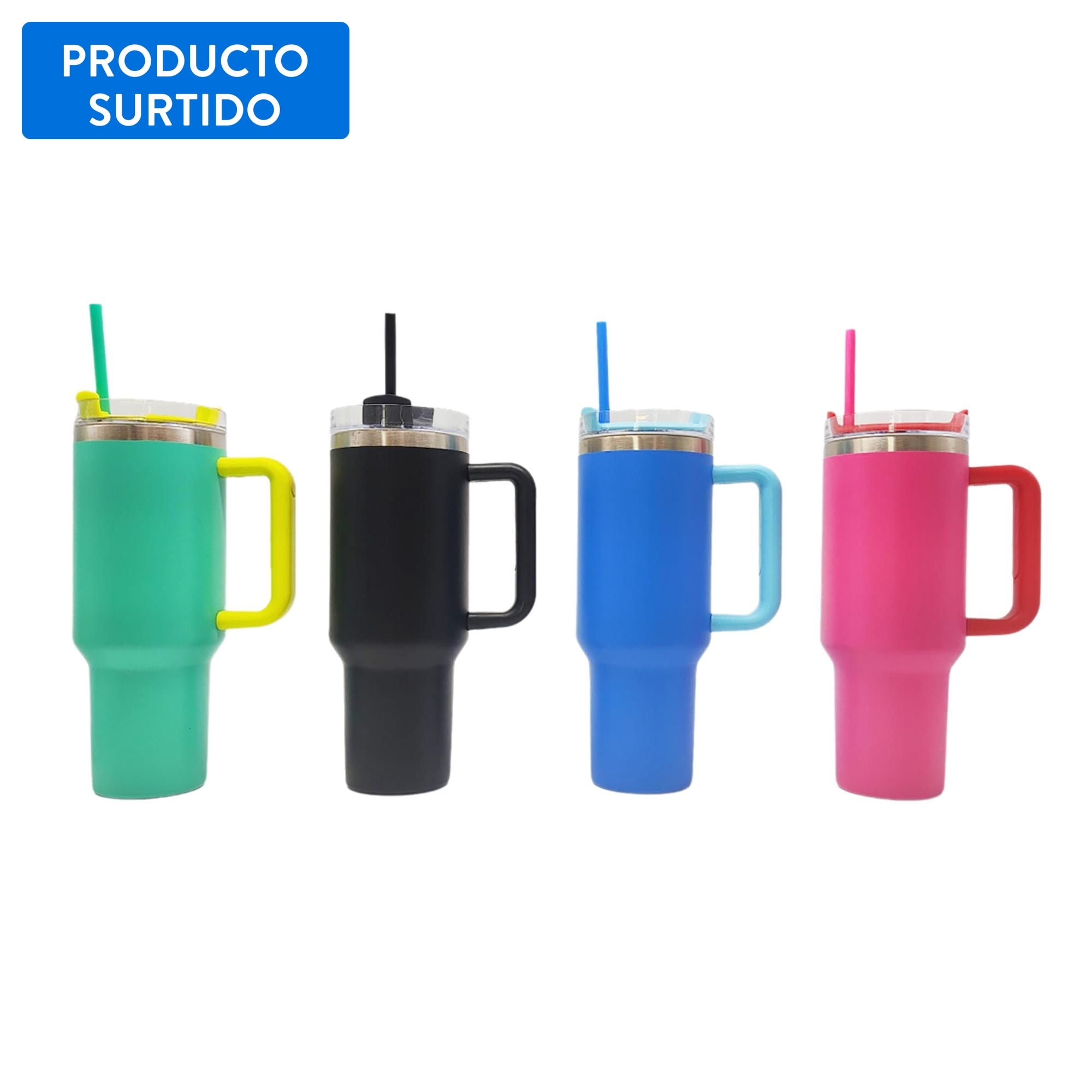 Mainstays - Mug Doble Pared 1.2L Acero Inoxidable Multicolor