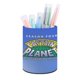 thumbnail image 1 of Capitán Planeta-theme Cylinder Pen Holder Pencil Organizer with Flannel Lining PVC Leather Material Cardboard Base for study work 10*8CM, 1 of 6
