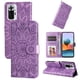 thumbnail image 1 of Funda tipo cartera FOXDOCK para Xiaomi Note 10 Pro 4G , diseño girasol en relieve, cuero PU, cierre magnético, soporte y tarjetero, 1 of 5