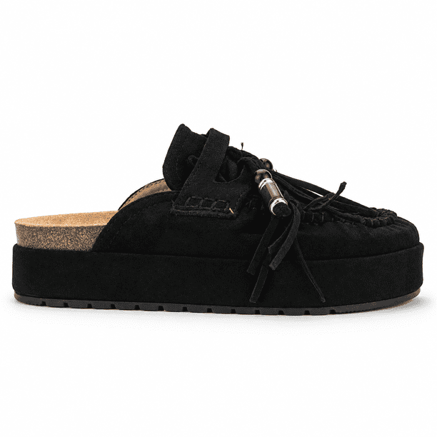 Sandalia Negro Mujer Casual Chalada Risco