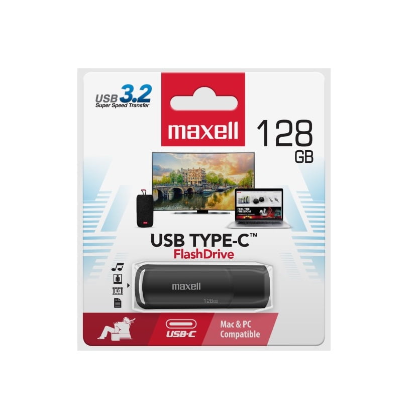 Maxell - Pendrive Usb 3.2 Tipo C 128gb De Memoria