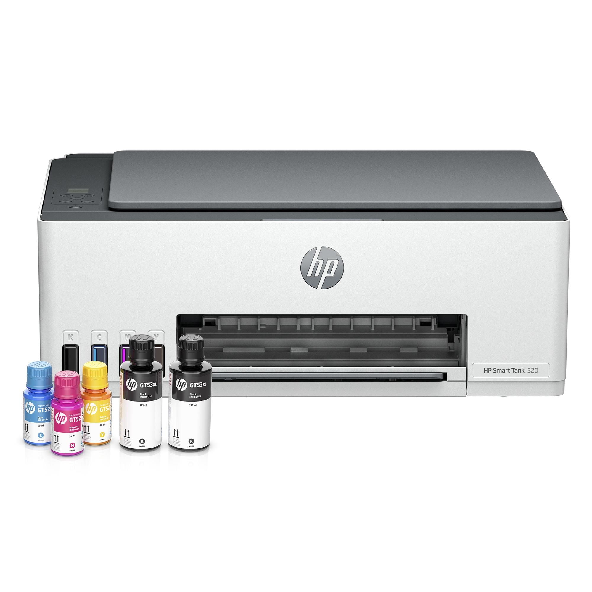 Hp - Impresora Multifuncional Inyección Térmica De Tinta Smart Tank 520 Blanco + Set De Botellas