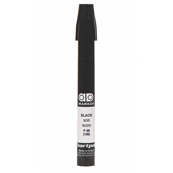 Marcador AD Chartpak Tri-Nib Negro Profesional (P98)