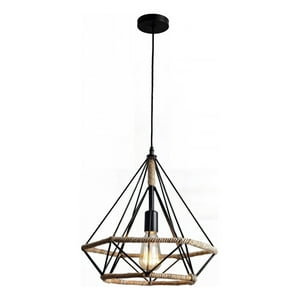 Genérico - Lámpara Colgante Techo Diamante Decorativo Cuerda Metal Jhn