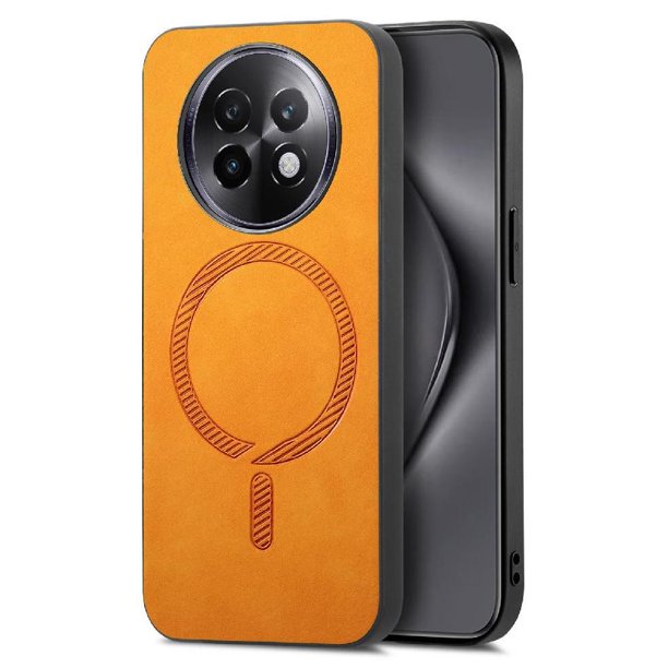 Magnetic Slim Case for Realme 13 Pro Plus 5G with Camera Guard & Anti-Scratch Back Yellow