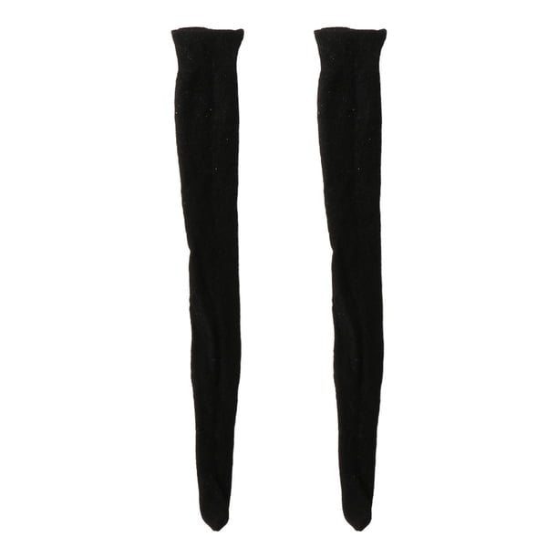 Medias Altas Hasta El Muslo A Escala 1/6 Para Muñecas Femeninas De 12 Pulgadas, Accesorio De Figura De Soldado, Negro