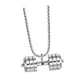 thumbnail image 3 of Colgante Con Mancuernas Para Hombre, Decoración Deportiva, Collar Creativo Para Fiestas Navideñas, Plata, 3 of 3