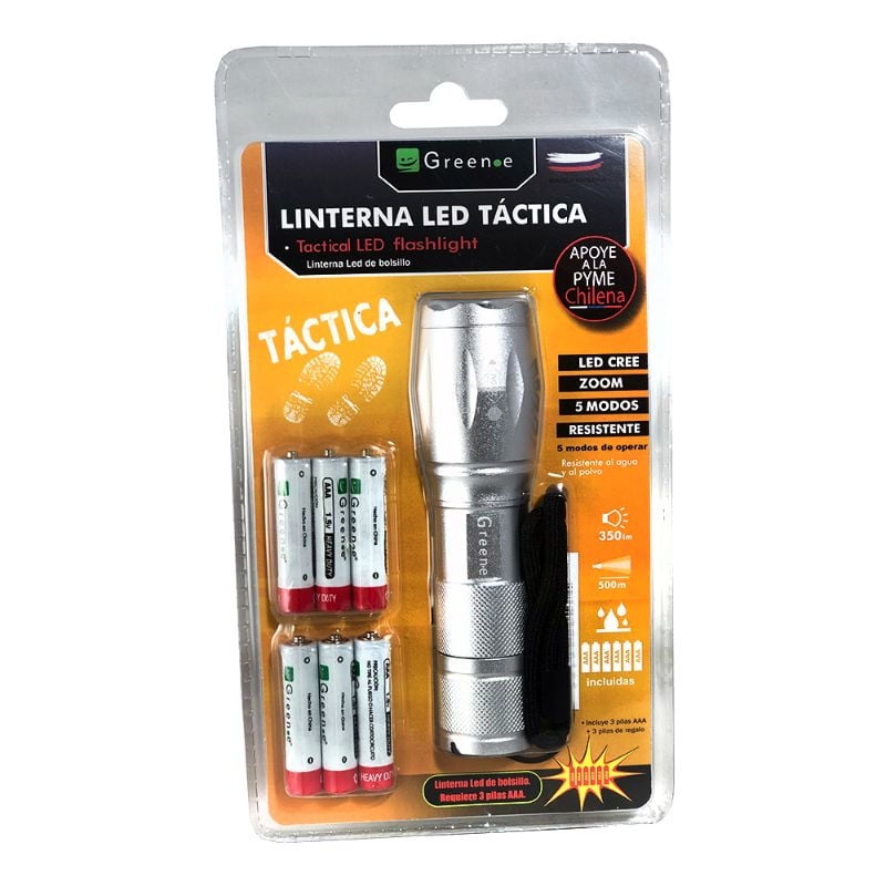 Green-E - Linterna Táctica Led 350 Lúmenes