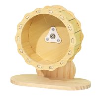 Ioensy - Hámster Rueda De Madera Para Correr Ajustable Conejillo De Indias Gatito Rueda De Ejercicio Juguete Dia15Cm 20X10,5X19Cm