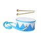 thumbnail image 2 of Tambor De Mano De Doble Cara Con Baqueta, Capacidad Para Los Ojos, Juguete Montessori Duradero, Azul Y Blanco, 2 of 5