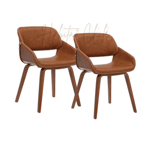 Habita2 Chile - Pack 2 Sitial Café Con Asiento Ecocuero