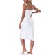 thumbnail image 3 of INSPIRE CHIC Camisón de Satén para Mujer Midi con Tirantes Ajustables de Espagueti Sedoso Sexy Camisón Camisola Vestido de Pijama 2XL Blanco, 3 of 6