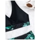 thumbnail image 3 of Conjunto De bikini Negro Tropical Ajustable Elasticado, 3 of 7