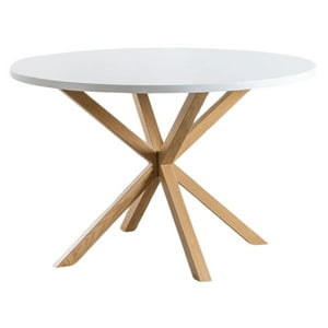 Pandalino - Mesa Redonda Equiz Blanca 120Cm | Comedor U Oficina Blanco