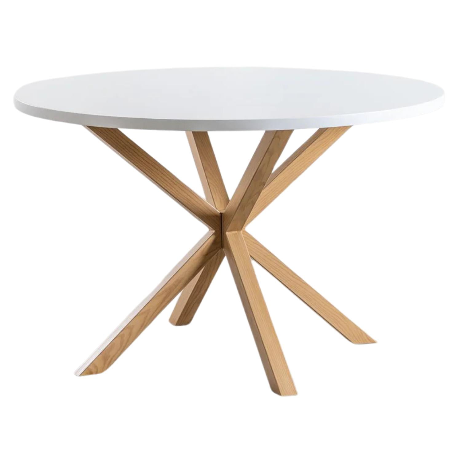 Pandalino - Mesa Redonda Equiz Blanca 120cm | Comedor U Oficina Blanco