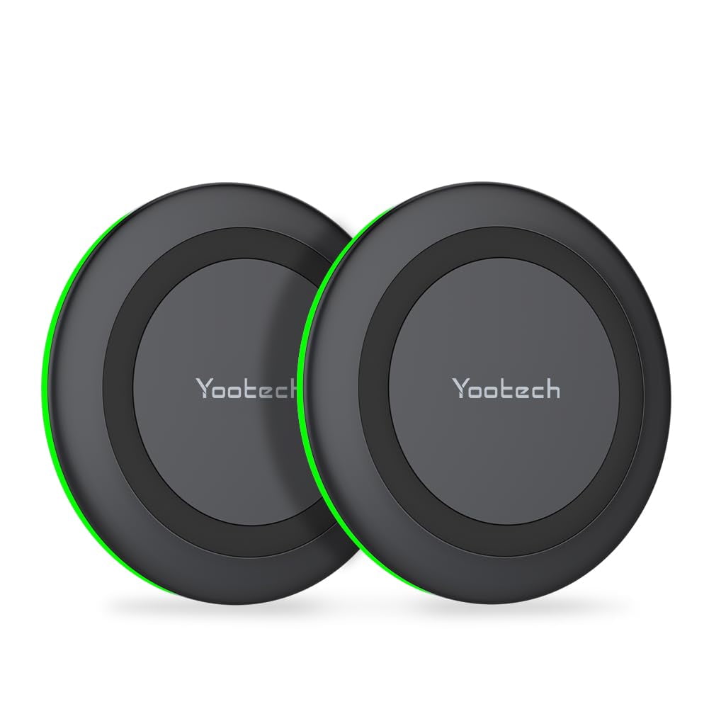 Yootech - Cargador Inalámbrico De Carga Rápida De 10 W Paquete De 2 Unidades Para Iphone