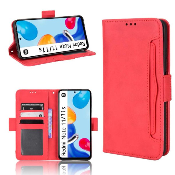 Funda Cartera Magnética para Xiaomi Redmi Note 11 4G- Tarjetero Desmontable, Cuero PU, Soporte