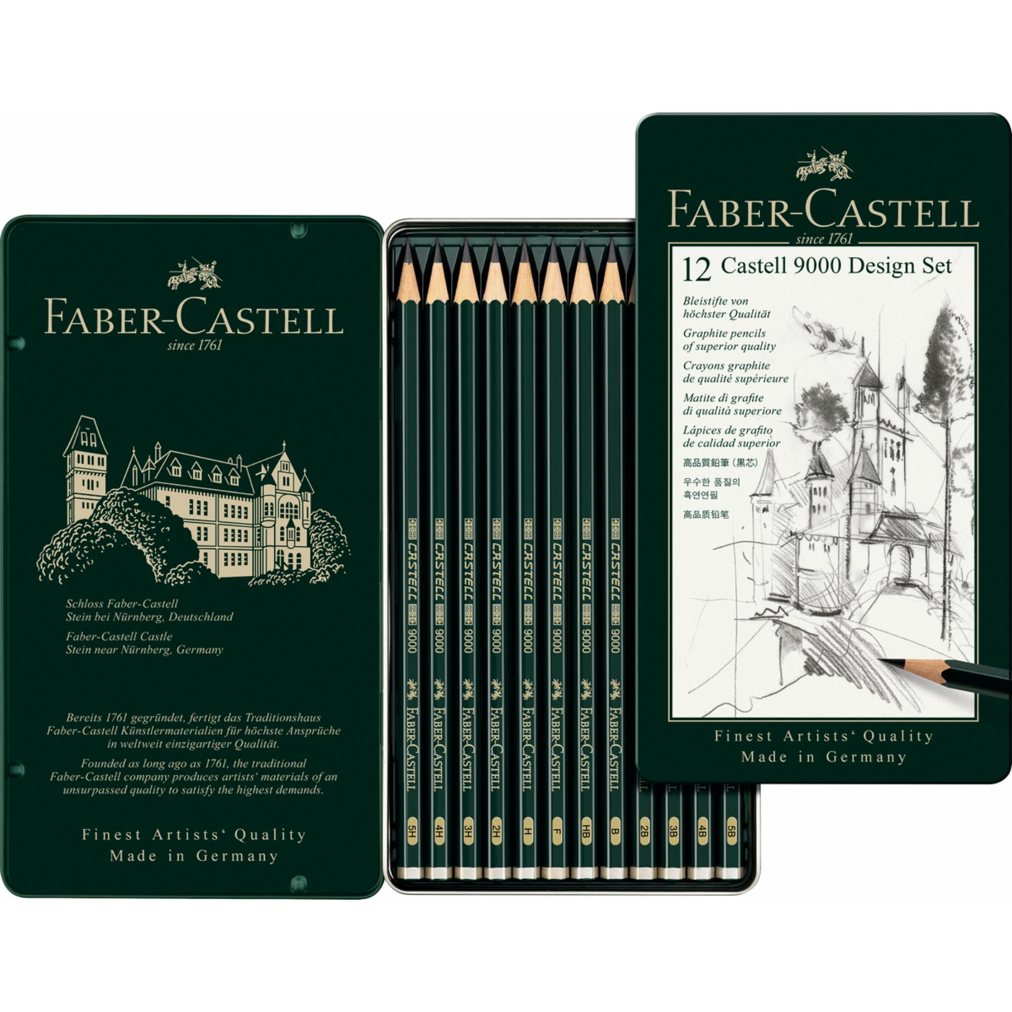 Faber Castell - Lápiz Grafito Castell 9000 Diseño Faber-castell X12 Uds.